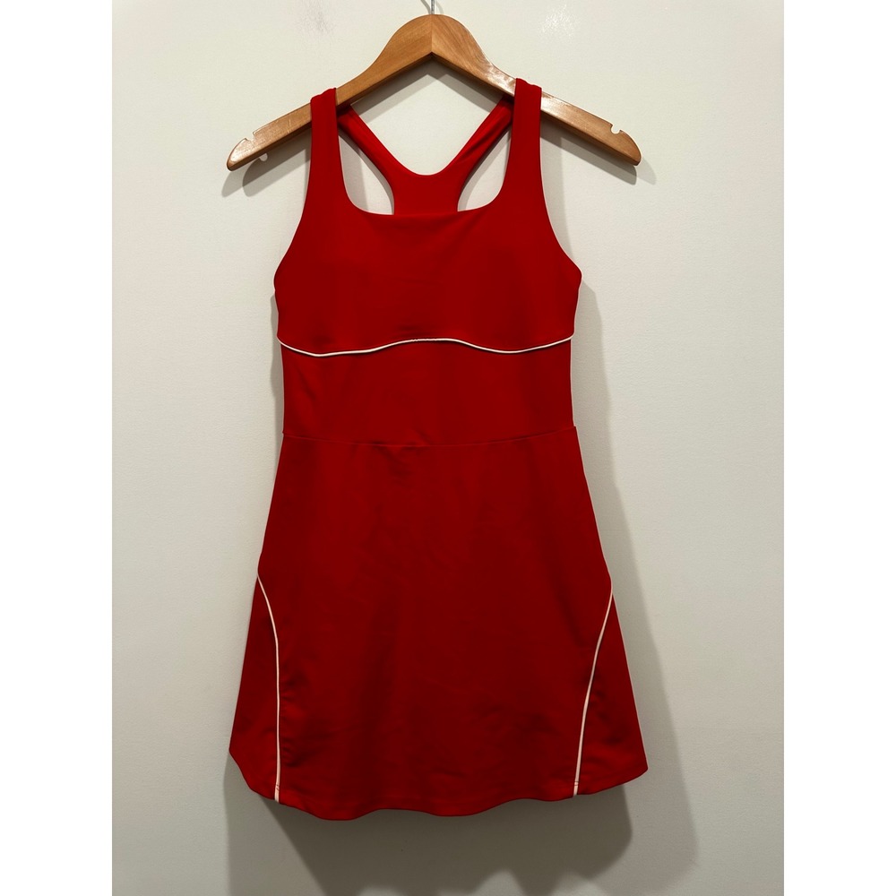 Old Navy Active Powersoft Go-Dry Tennis Dress Red Racerback XS
